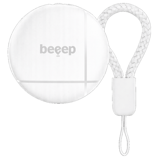 Beeep Tracker Apple Find My & Android White & Keychain