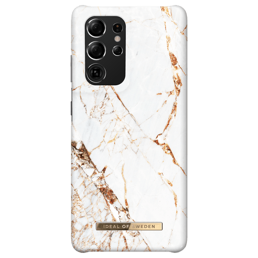 Image of iDeal of Sweden Galaxy S21 Ultra Handyhülle Marble White/Gold Weiss