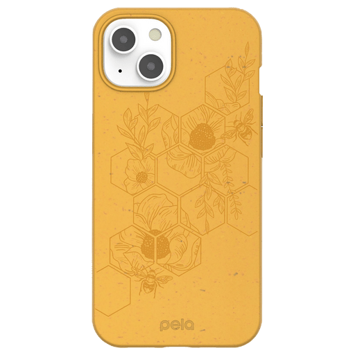 Image of Pela iPhone 13 Eco-Friendly Handyhülle Gelb Honey Bee Gelb