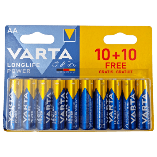 Varta Longlife Battery Promo Pack 10 + 10 FREE Alkaline AA L