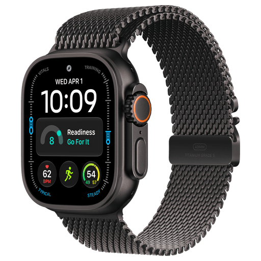 Apple Watch Ultra 4 GPS + Cell 49mm Titangehäuse Milanaise Armband M