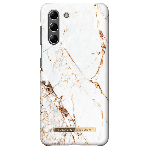 Image of iDeal of Sweden Galaxy S21 Handyhülle Marble White/Gold Weiss