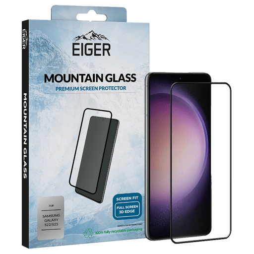 Eiger Samsung Galaxy S22 Displayschutzfolie 3D Glas Schwarz