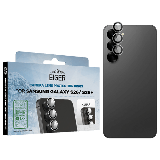 Eiger Galaxy S26/S26+ Mountain Glas Camera Ring Protector