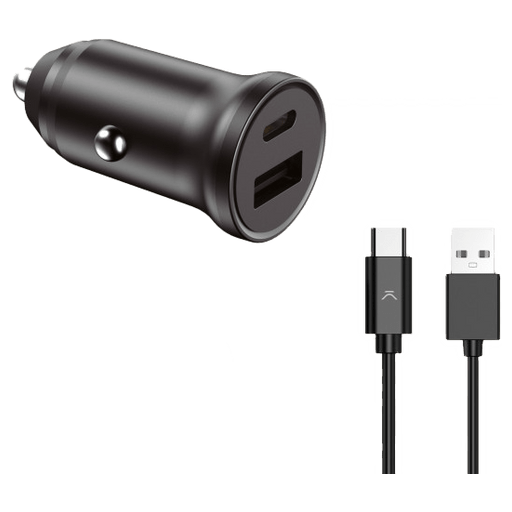 KSIX 20W Multiport Fast Charging Car Charger Black