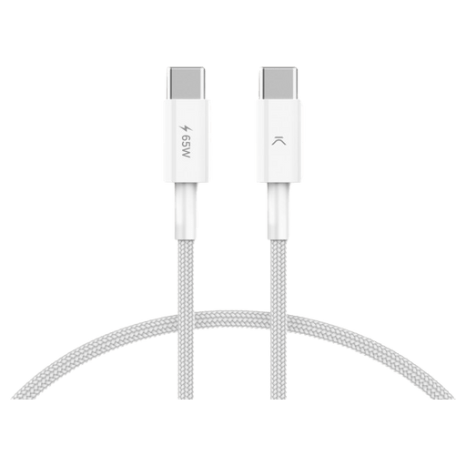 KSIX USB C to USB C (1m) Data Cable White (b2b)