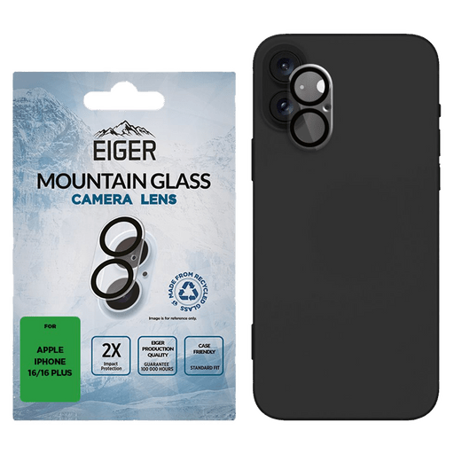 Eiger iPhone 16/16 Plus/17 Mountain Glas Camera Ring Protect