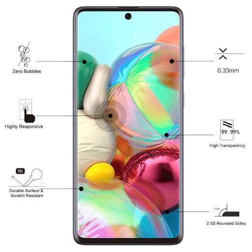 Image of Eiger Galaxy A51 Display-Schutzfolie 3D Glas Schwarz Schwarz