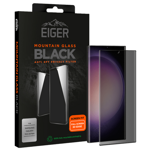 Eiger Galaxy S23 Ultra Displayschutzfolie 3D Glas Privacy