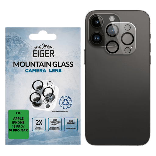Eiger iPhone 16 Pro / 16 Pro Max Mountain Glas Camera Protec