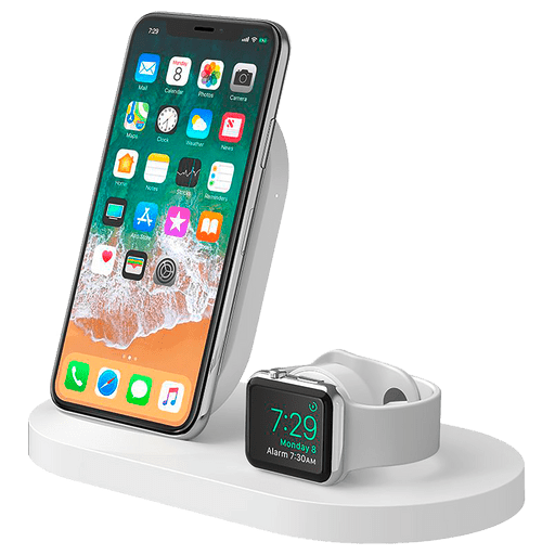 Image of Belkin Boost Up 2in1 Wireless Charger 7.5W weiss Weiss