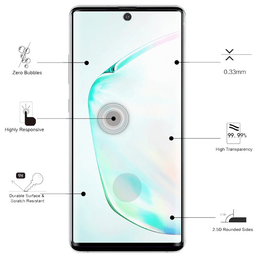 Image of Eiger Galaxy Note10 Display-Schutzfolie 3D Glas Schwarz