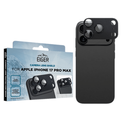 Eiger iPhone 17 Pro Max Glas Camera Protector Black