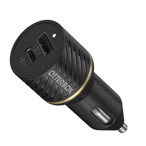 Image of Otterbox Duo Car Charger 12V USB A/USB C 18W black Schwarz