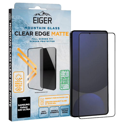 Eiger Galaxy S26 Ultra Clear Edge Display-Schutzglas Matt (Full Screen Fit)
