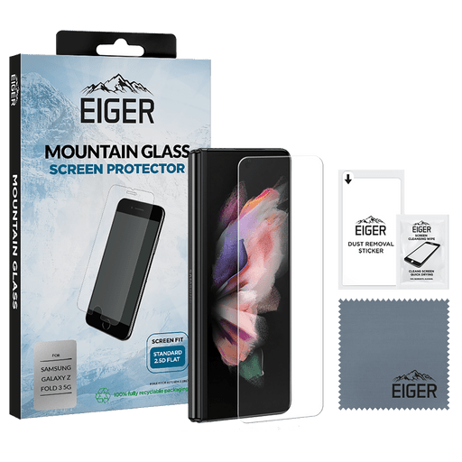 Image of Eiger Galaxy Z Fold3 Display-Schutzfolie Vorderseite 2.5D flach Glas Transparent