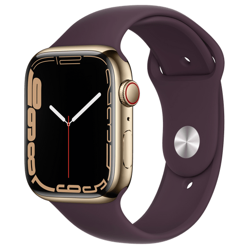 Image of Apple Watch Series 7 GPS LTE 45mm Stainless Steel Sport Band none Gold