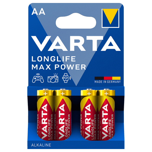 Varta MaxiTech 1.5V Alkaline AA/LR6 Mignon Battery (4er-Blis