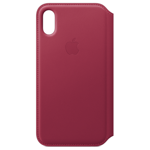 Image of Apple iPhone X Handyhülle Leder Storm Berry Rot