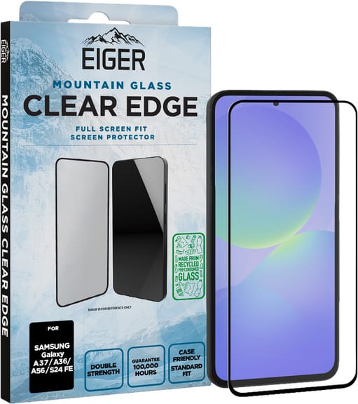 Eiger Galaxy A37/A36/A56/S24 FE Clear Edge 3D Glass Screen P