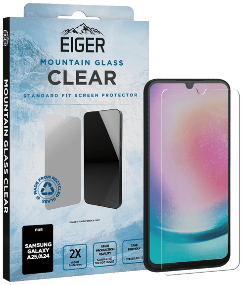Eiger Galaxy A25 Clear Glass Screen Protector