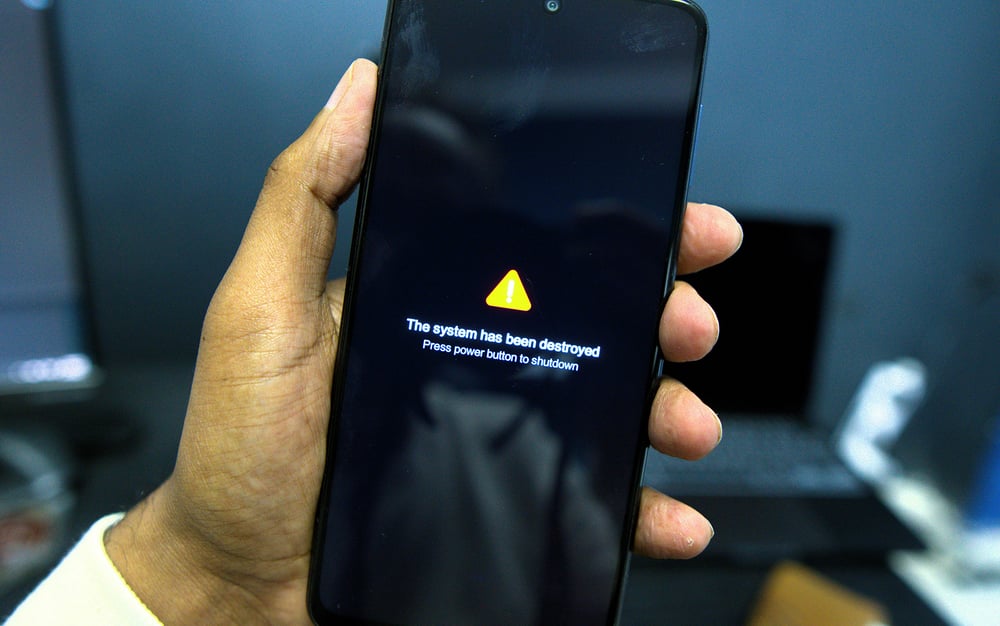 Android Smartphone Fehlermeldung