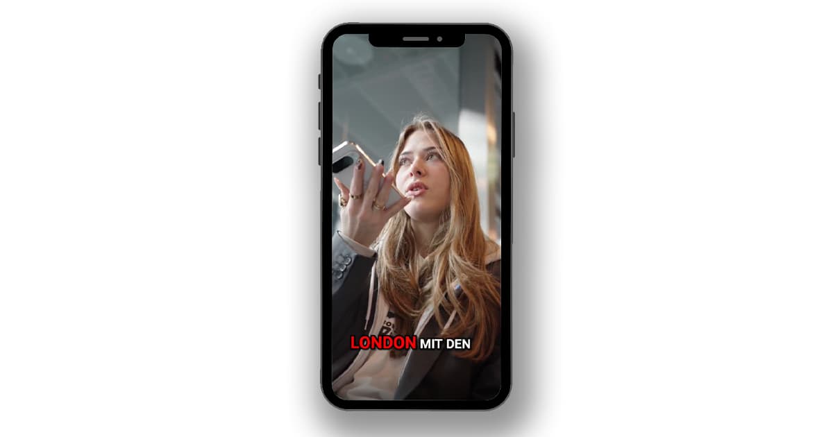 Bildausschnitt von Social Media auf Handy
