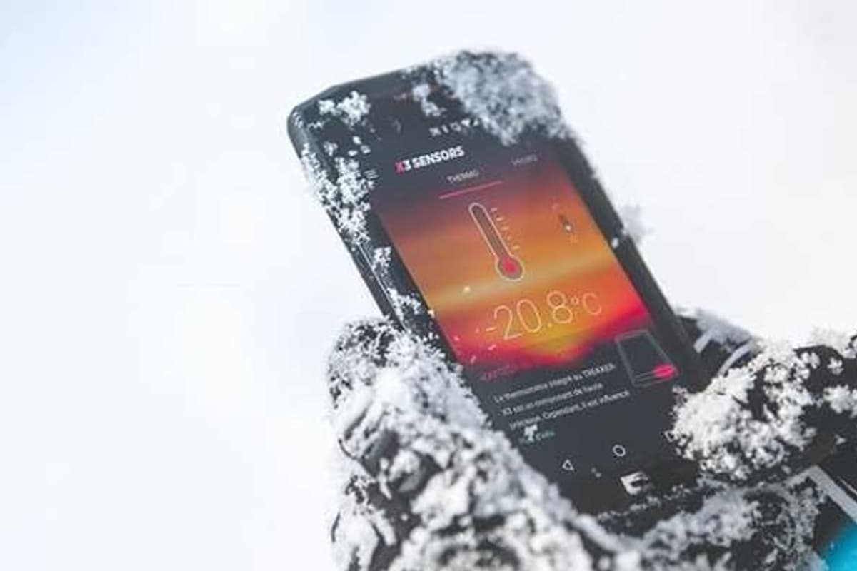 Outdoor Smartphone Winterkälte