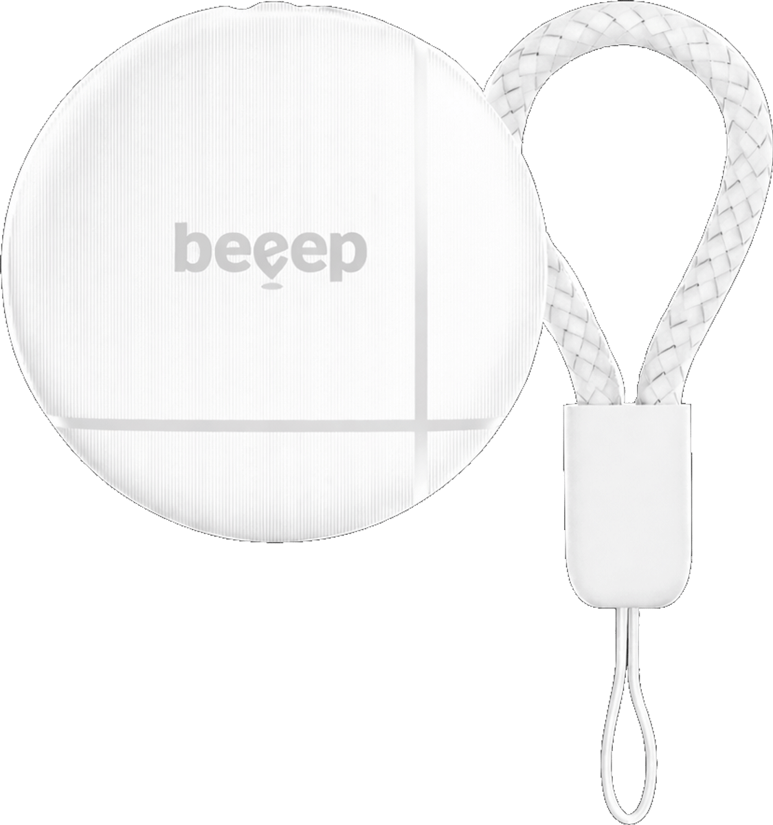 Beeep Tracker Apple Find My & Android White & Keychain