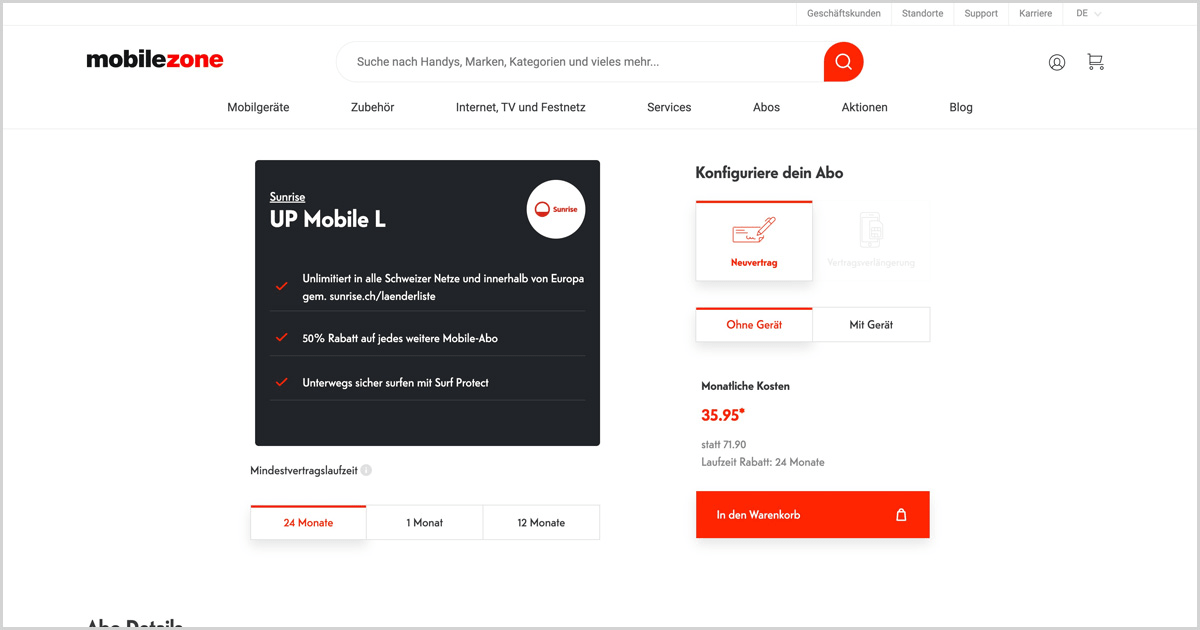 Sottoscrivere l'abbonamento al cellulare senza dispositivo