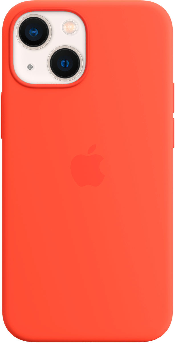 Apple iPhone 13 mini Silicone Case with MagSafe Nectarine