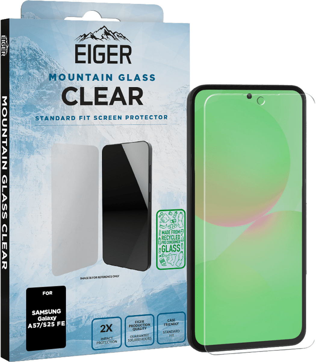 Eiger Galaxy A57/S25 FE Clear Glass Screen Protector