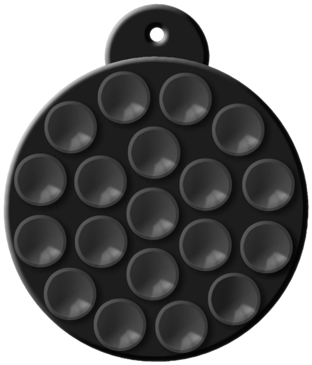 ITSTYLE Magnetic Silicone Suction Pad Holder Black