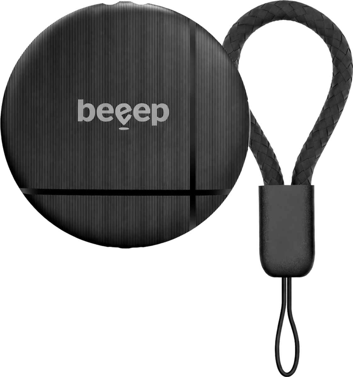 Beeep Tracker Apple Find My & Android Black & Keychain