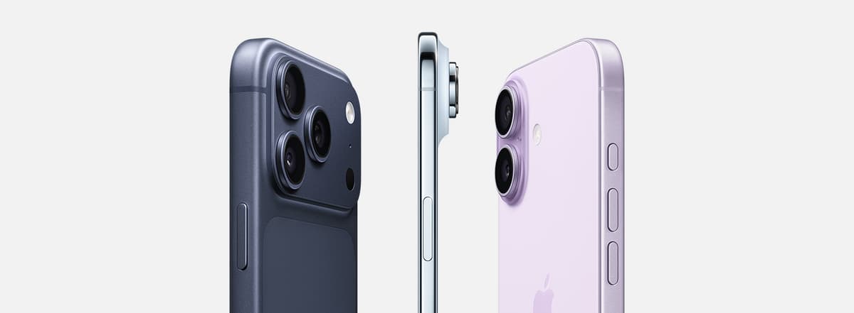 Auflistung von iPhone 17, iPhone Air und iPhone 17 Pro