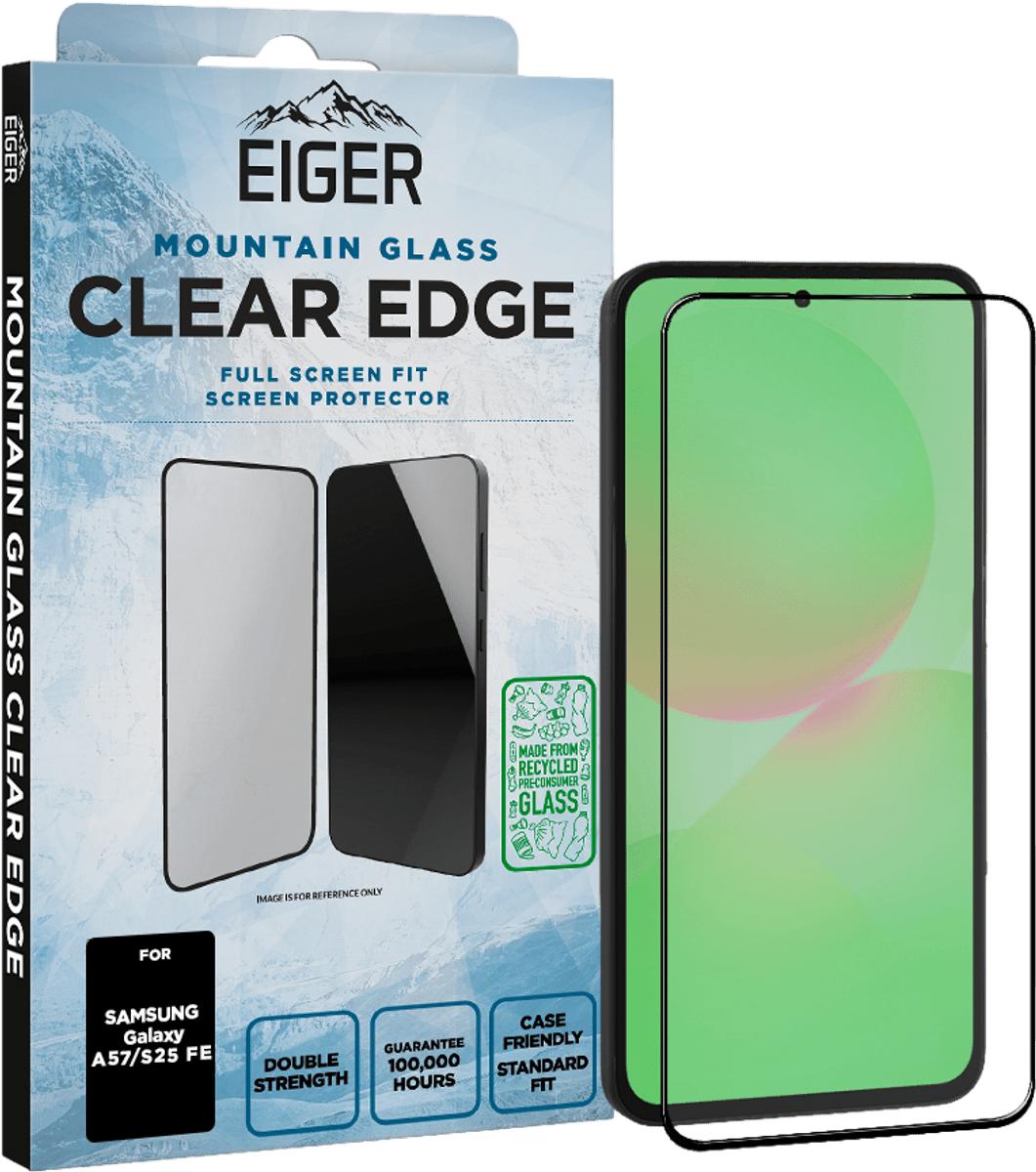 Eiger Galaxy A57/S25 FE Clear Edge 3D Glass Screen Protector
