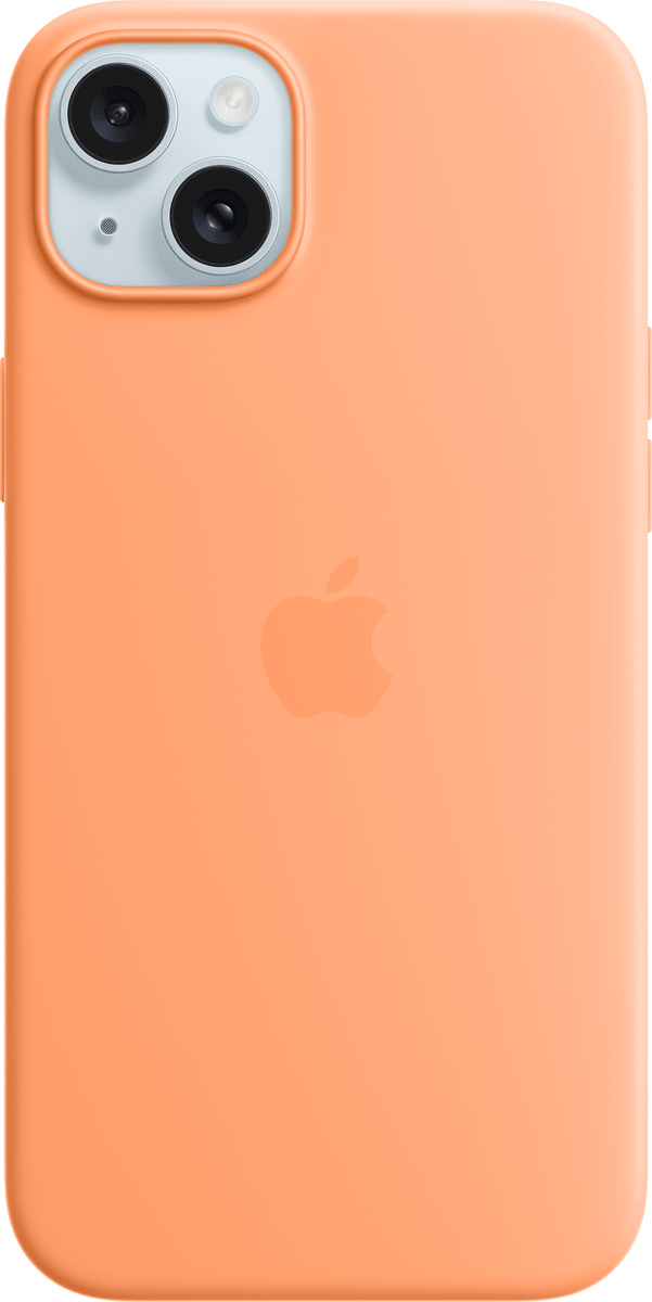Apple iPhone 15 Plus Silicone Case with MagSafe Orange Sorbet