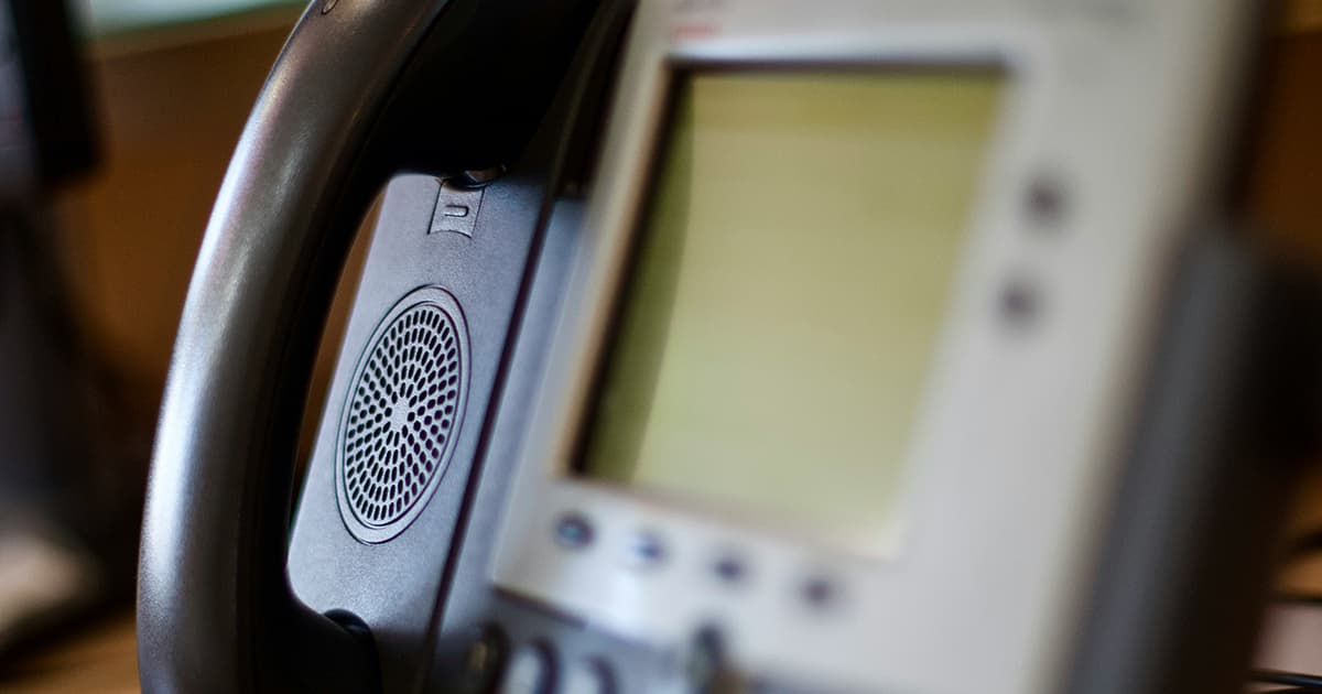 Téléphone fixe au bureau