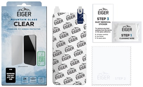 Eiger Galaxy A17/A16/A26 Clear Glass Screen Protector