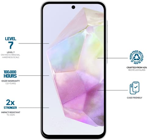 Eiger Galaxy A36/A56/S24 FE Clear Edge 3D Glass Screen Prote