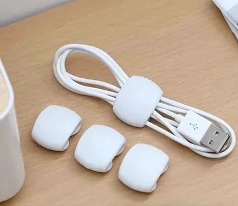 Apfelkiste Silikon Kabel Organizer Clip Kabelhalter - Assortiert (10er Set)