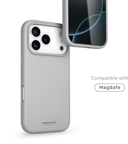 Vonmählen iPhone 17 Pro Silicone Backcover Light Gray
