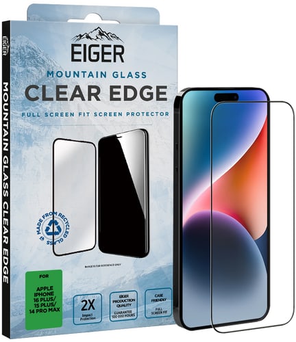 Eiger iPhone 16 Plus / 15 Plus screen protector 3D Glass