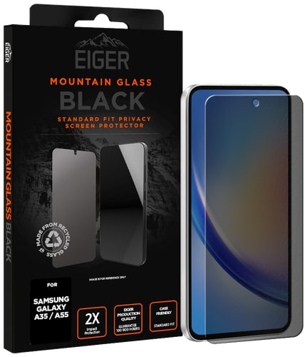 Eiger Galaxy A35 / A55 Mountain Glass Screen Protector Privacy Black