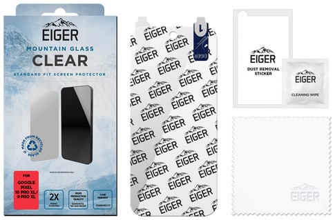 Eiger Pixel 10 Pro XL/9 Pro XL Clear Glass Screen Protector