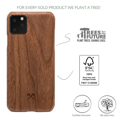 Woodcessories iPhone 11 Pro Backcover Wood Walnuss