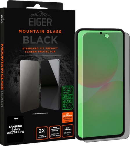 Eiger Galaxy A57/S25 FE Glass Screen Protector Privacy Black