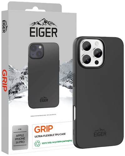 Eiger iPhone 16 Pro Grip Backcover Black (b2b)