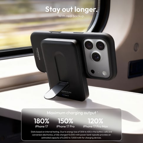 Vonmählen Magnetic Kickstand Power Bank 10000mAh Black
