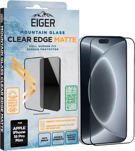 Eiger iPhone 18 Pro Max Clear Edge 3D Glass Matt